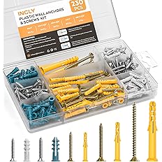 Home incly 230 pcs drywall screws and anchors assortment kit https://amzn.to/4dS74LV