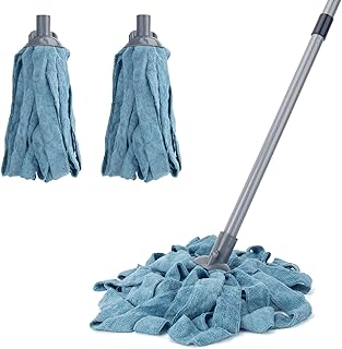Home kefanta mops with 2 blue micorfiber cloth mop head