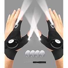 Home led flashlight waterproof gloves
