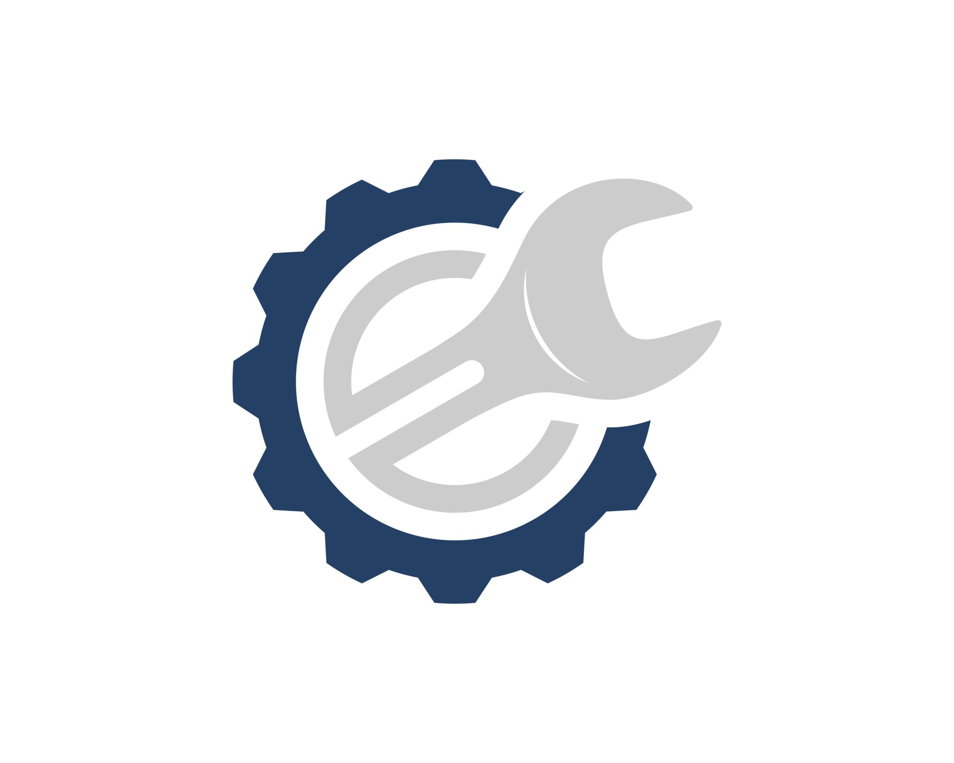 mechanical gear with repair wrench inside